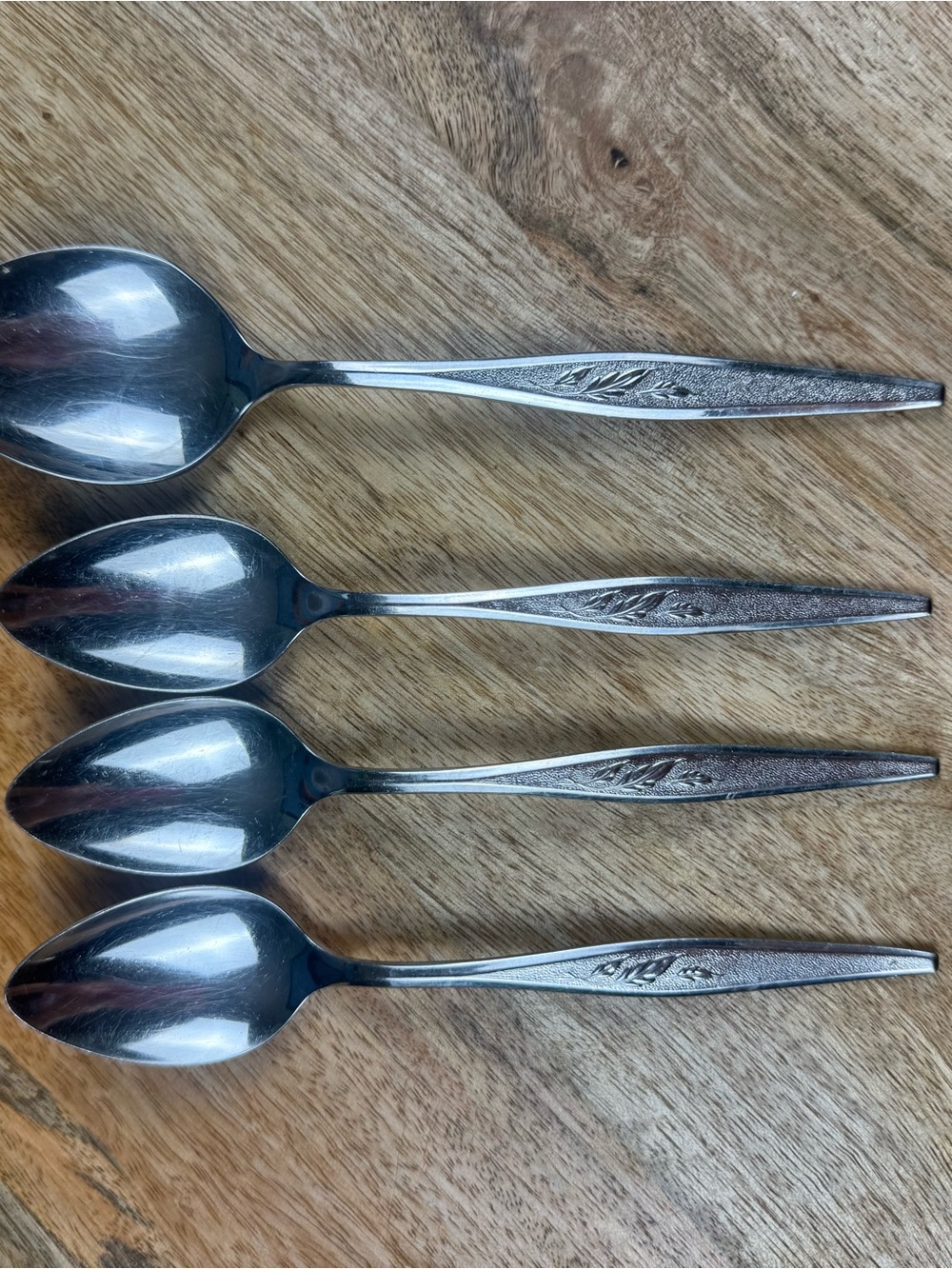 Community Stainless Morning Star Teaspoons Set of 4 Vintage Flatware